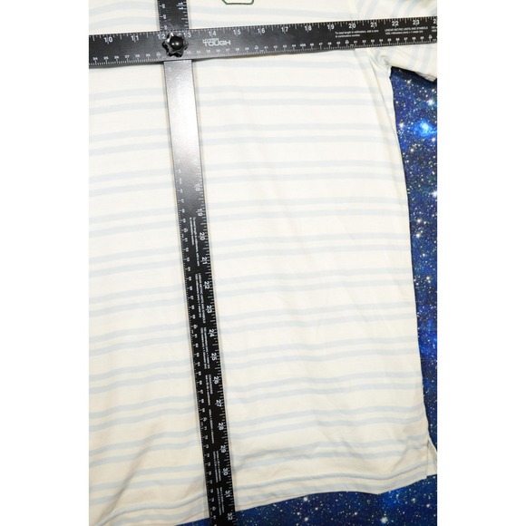 Extracurricular Spanish Hills Club Polo Shirt Mens Large White Striped LIV Golf - Picture 6 of 8